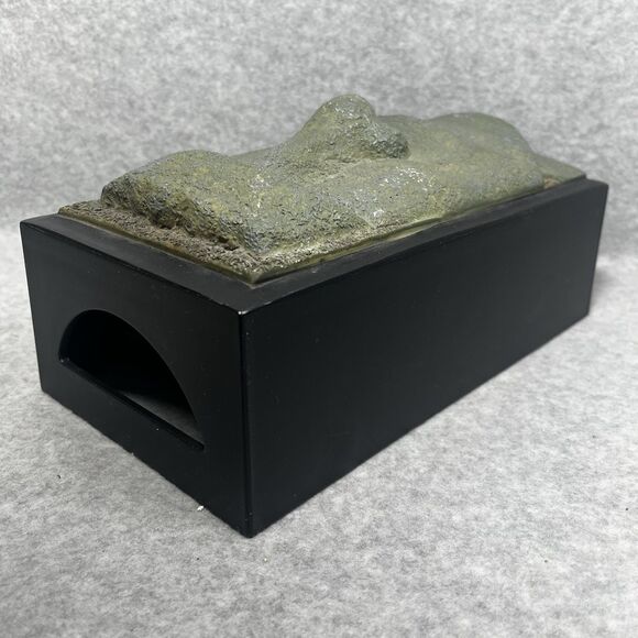 TIKI‎ Easter Island Moai Tissue Box Cover Faux Stone Green Face Dispenser Holder - Picture 5 of 13